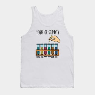 LEVELS OF STUPIDITY Tank Top